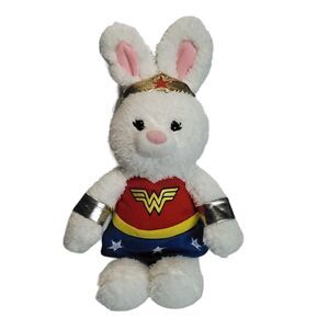 Gund DC Comics Wonder Woman Plush Rabbit Bunny Stuffed Animal Doll Superhero